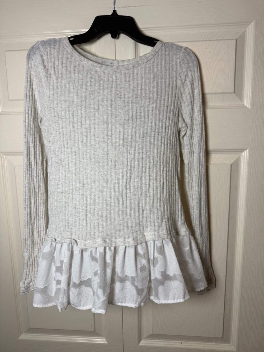 Anthropologie Eri + Ali Striped Peplum‎ Knit Top